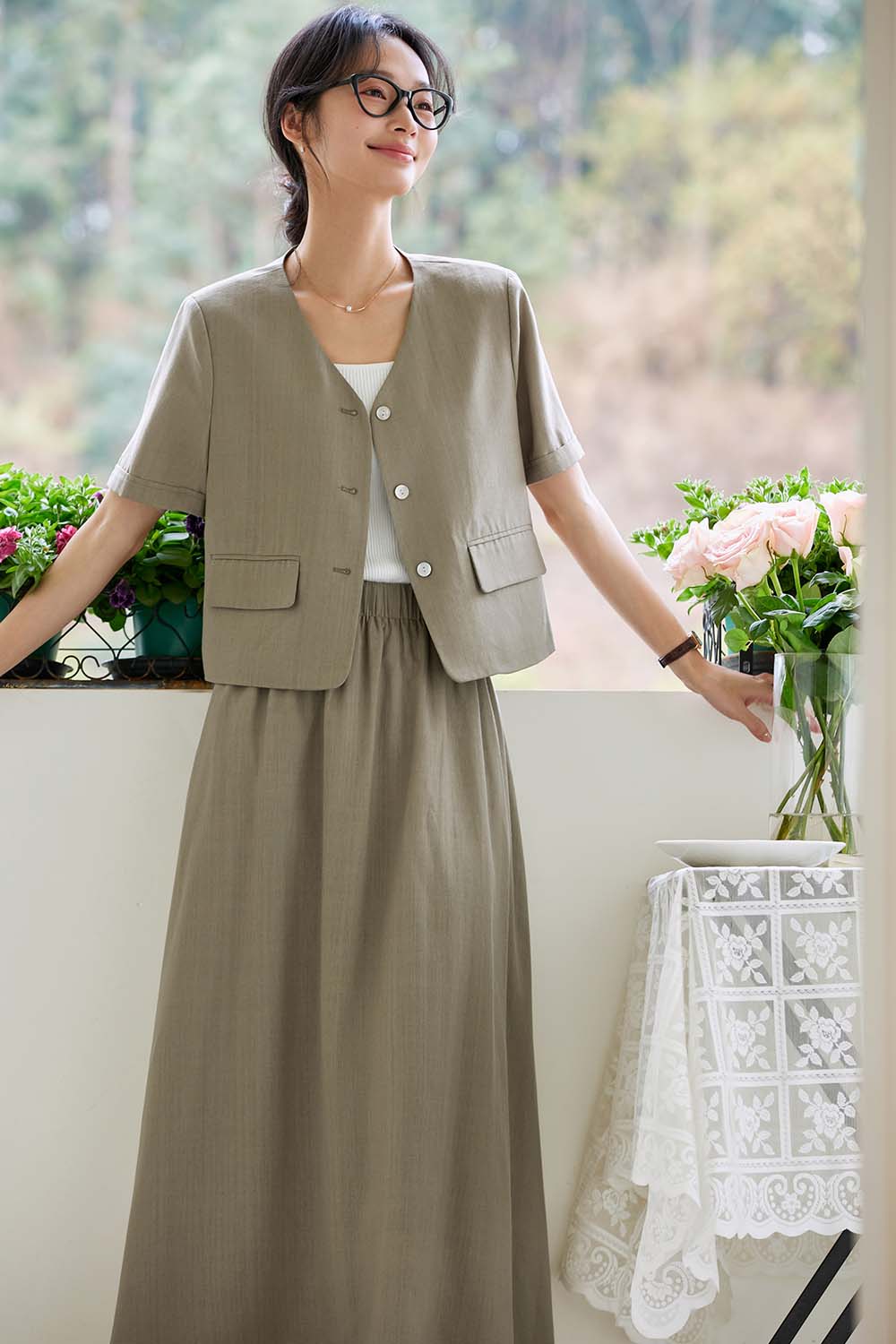 Elegant Casual Lyocell Suit
