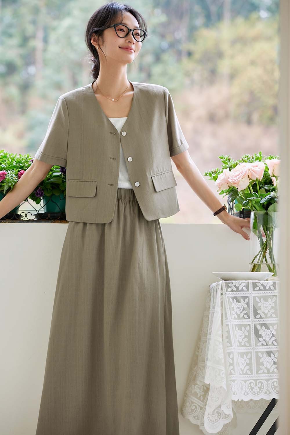 Elegant Casual Lyocell Suit