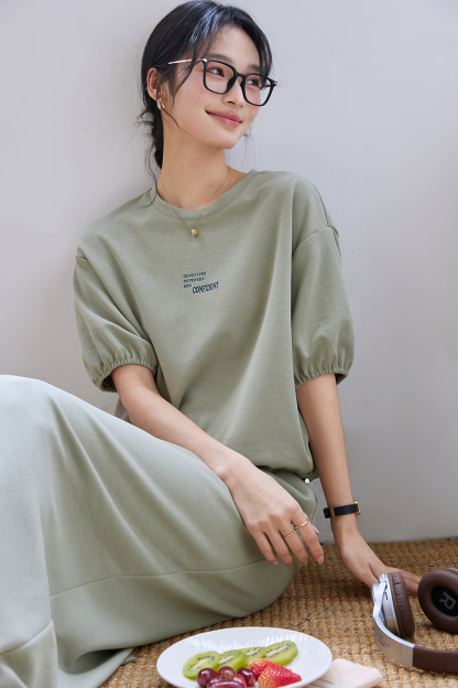 Casual Printed Knit Suit