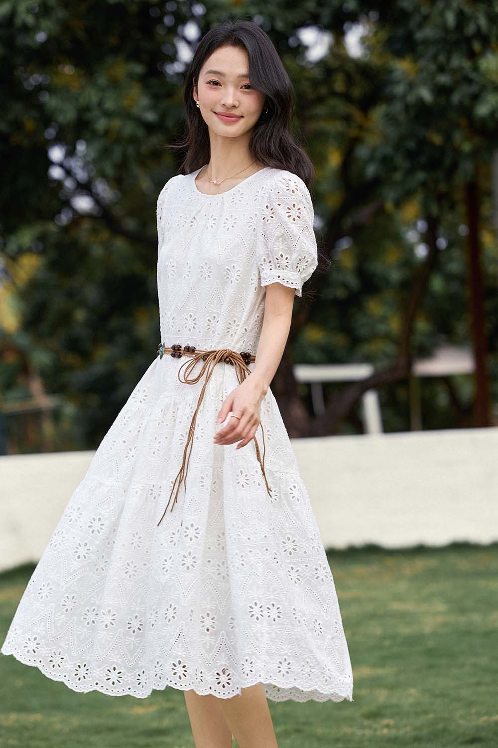 Cotton Embroidered Dress