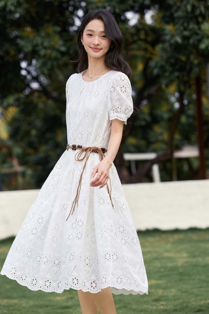 Cotton Embroidered Dress