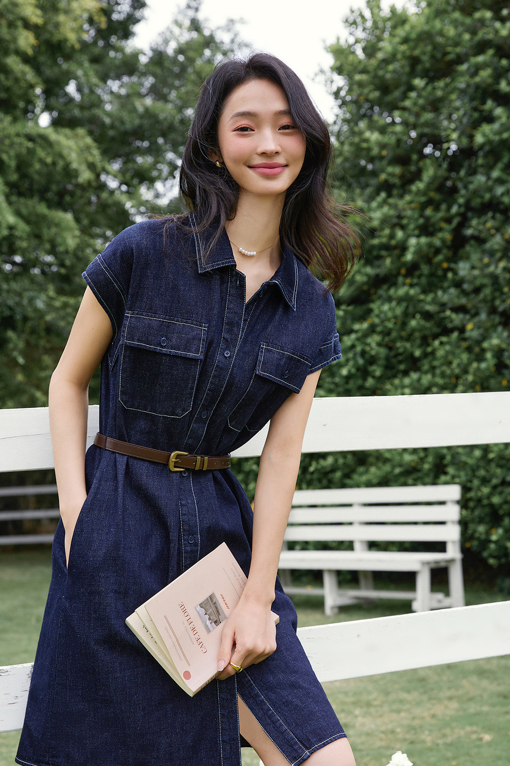 Straight Washed Denim Dress