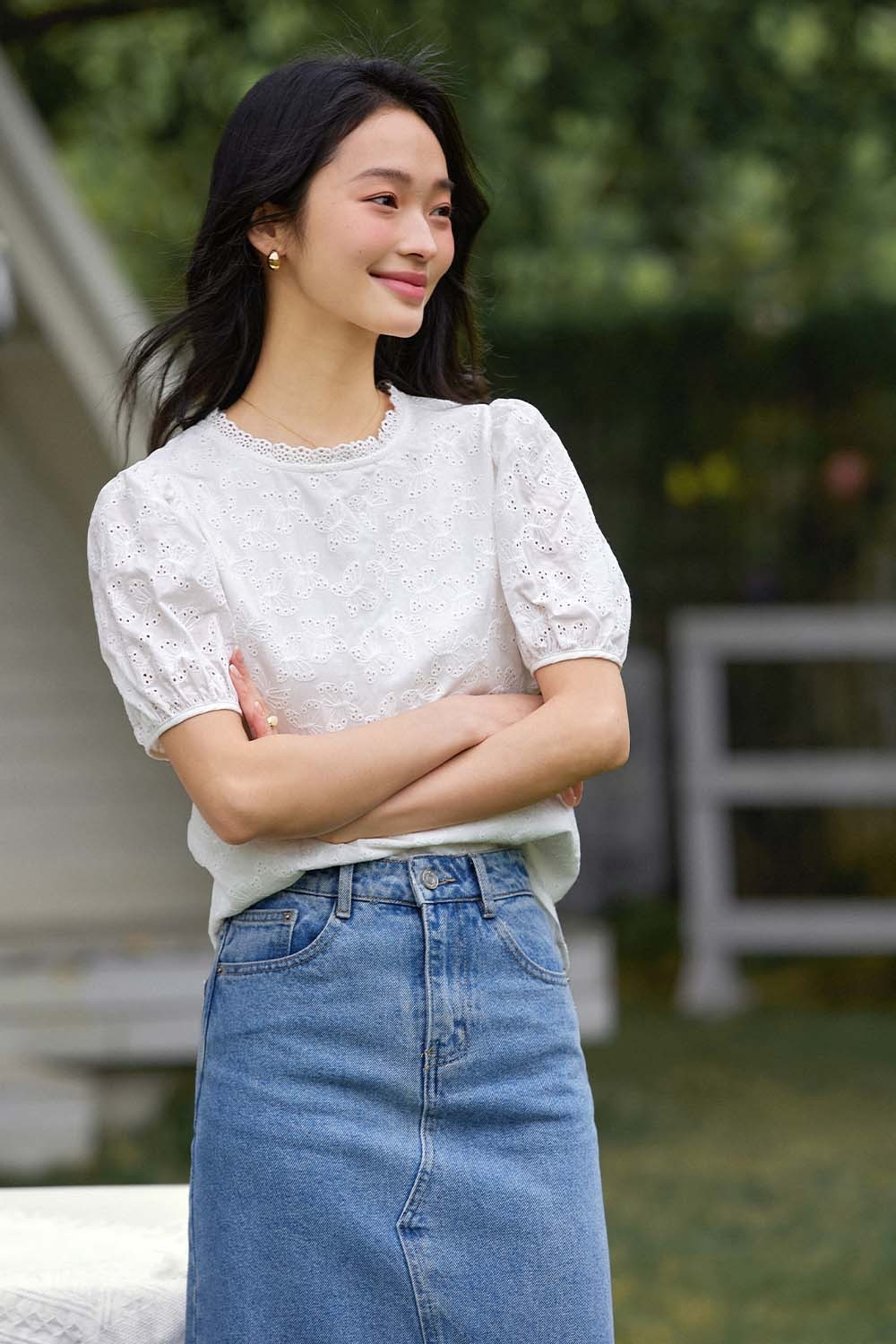 Elegant Shirt In Cotton Jacquard