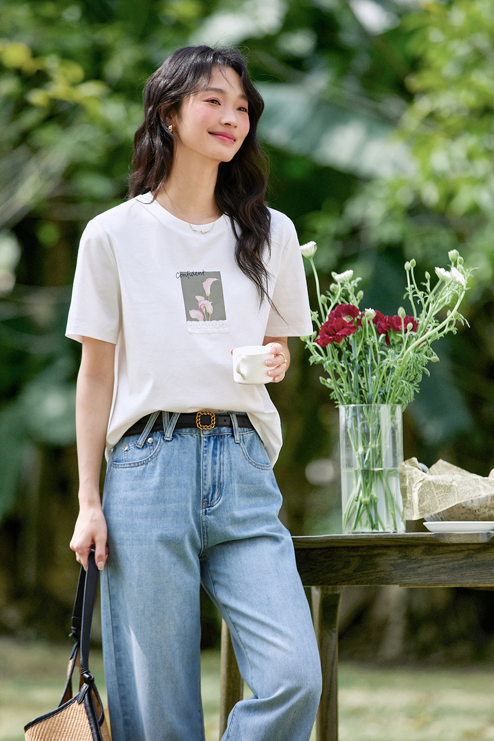 Exquisite Printed Round Neck T-Shirt