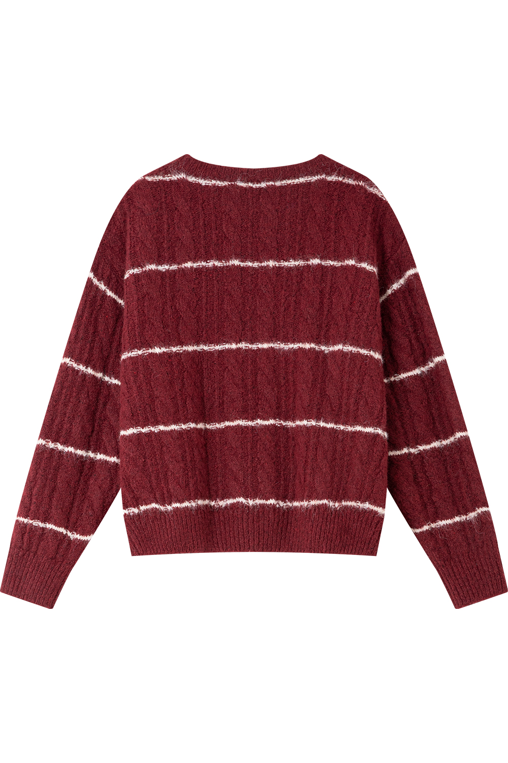 French Retro Striped Knitted Sweater-VIMLYSTORE