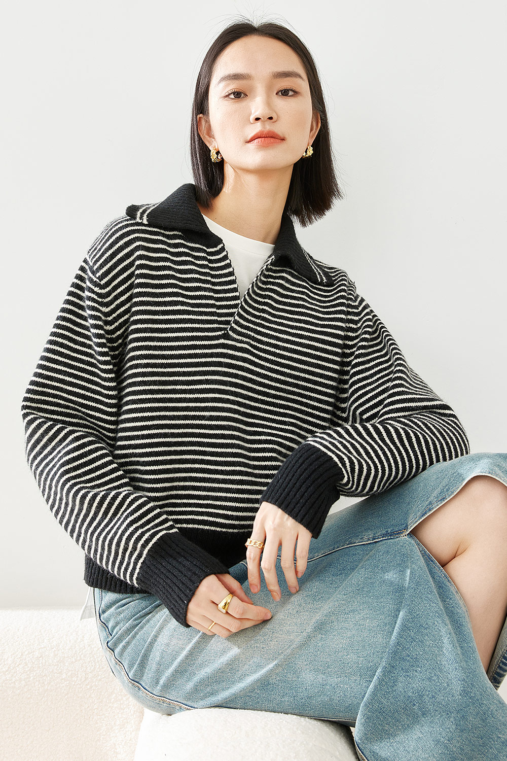 Black And White Color Block Stripes