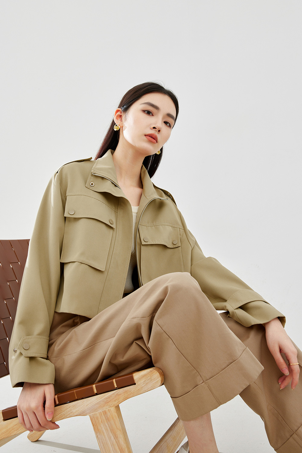 Work style zipper jacket