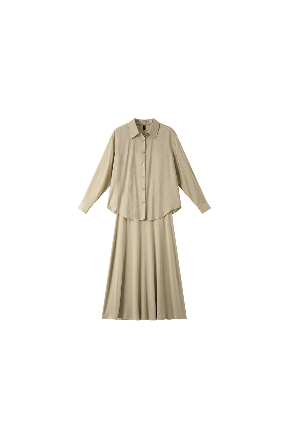 Notch-Neck Top & Slip Dress Coord Set-VIMLYSTORE