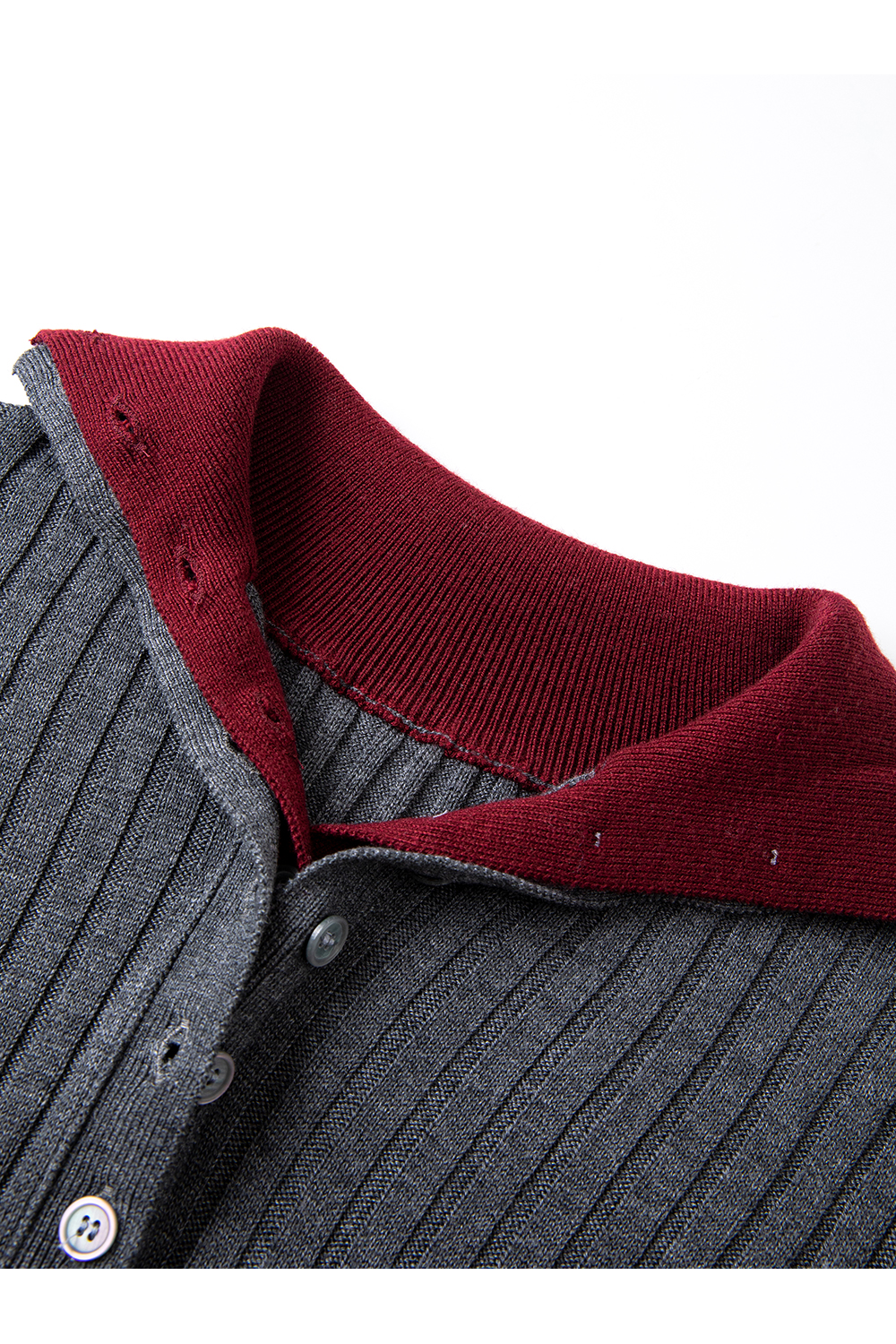 Color-Block Faux Layered Turtleneck Sweater-VIMLYSTORE