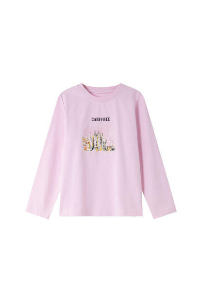 Scenery Print Cotton T-shirt
