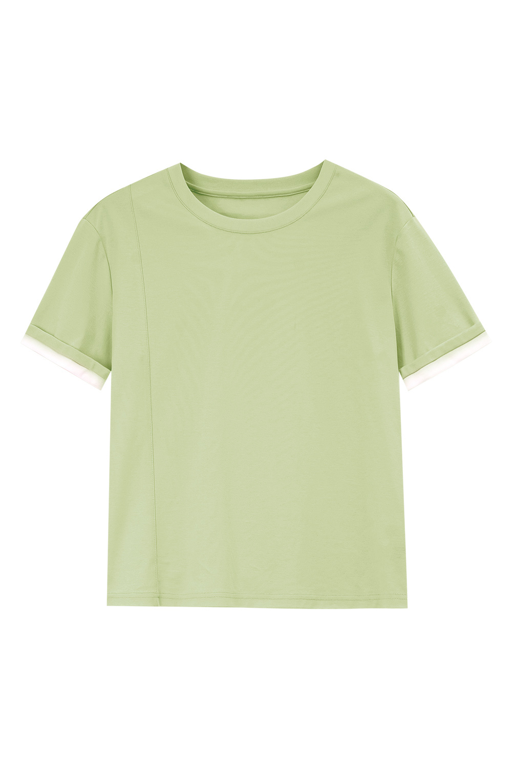 Light Luxury Mercerized Contrast Color T-Shirt