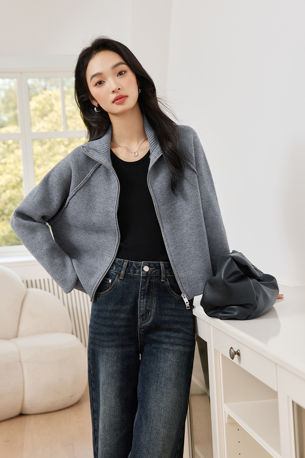 Fashionable And Casual Wool Base Sweater