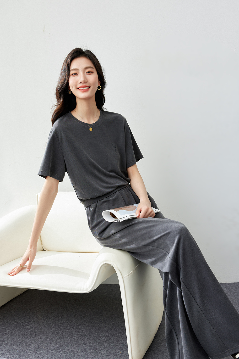 Knitted Cuprammonium Embroidered Set