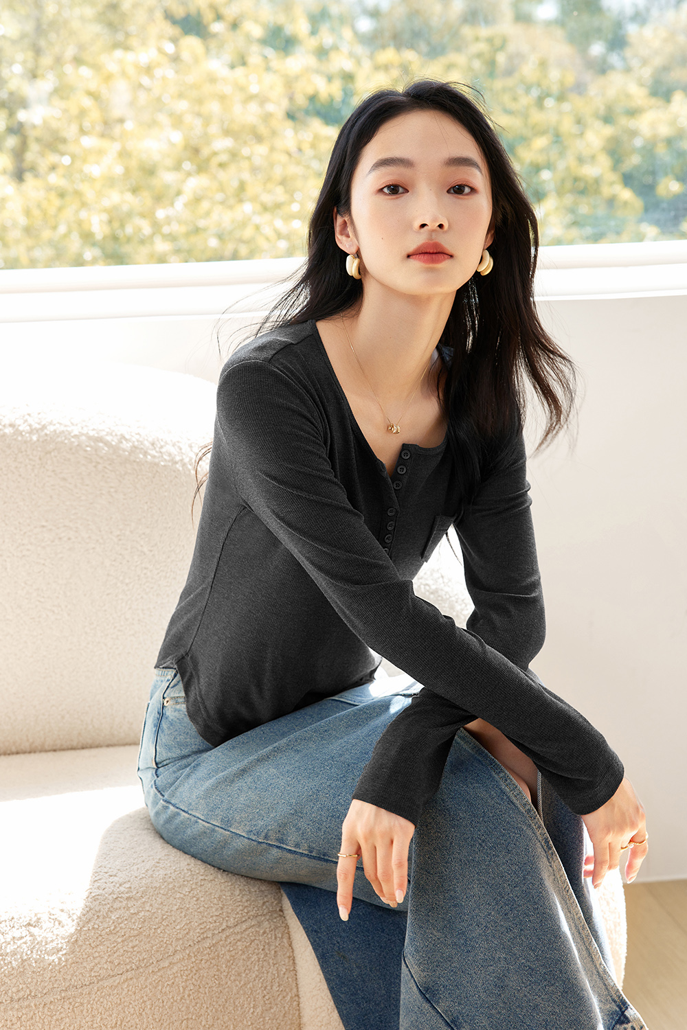 Wool Blend Bottoming Shirt