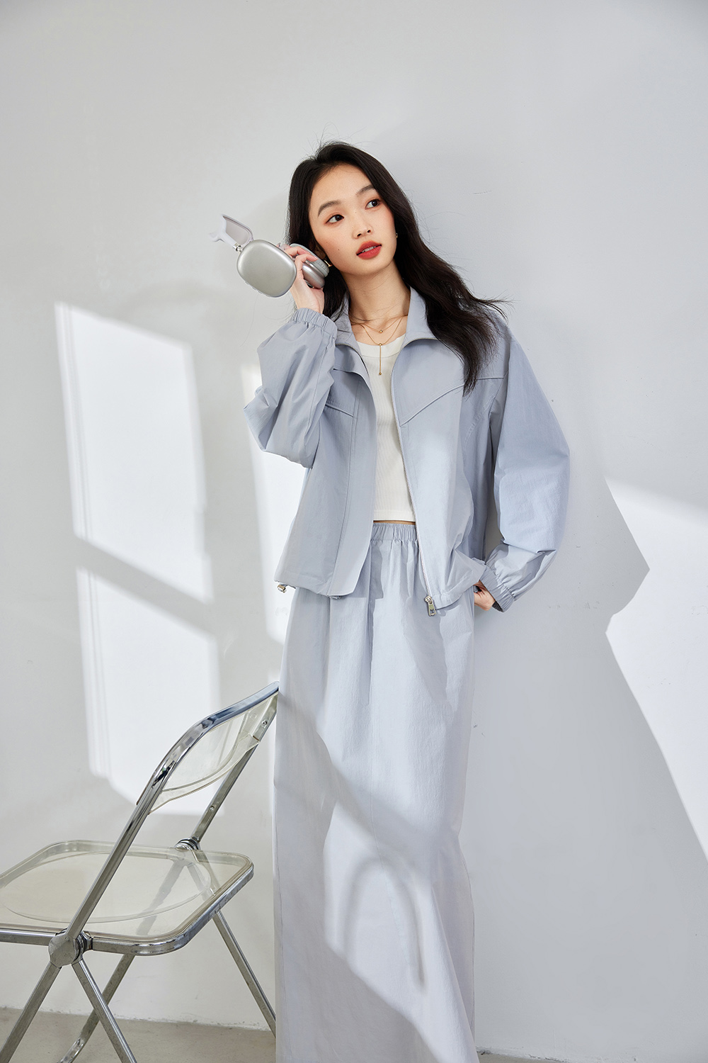 Stand Collar Workwear Casual Suit