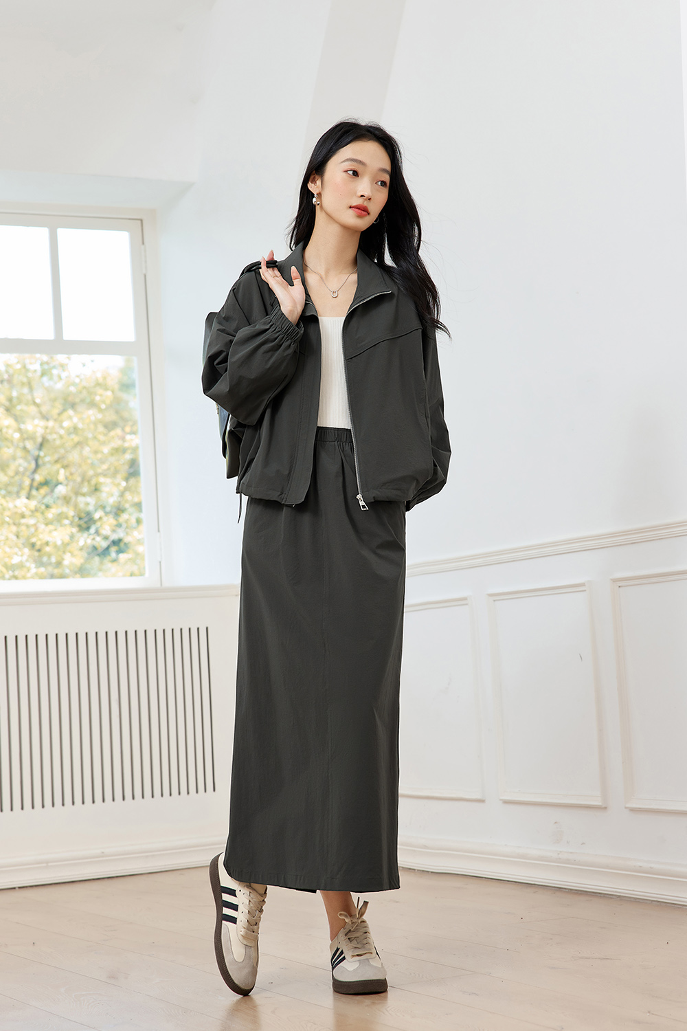 Stand Collar Workwear Casual Suit