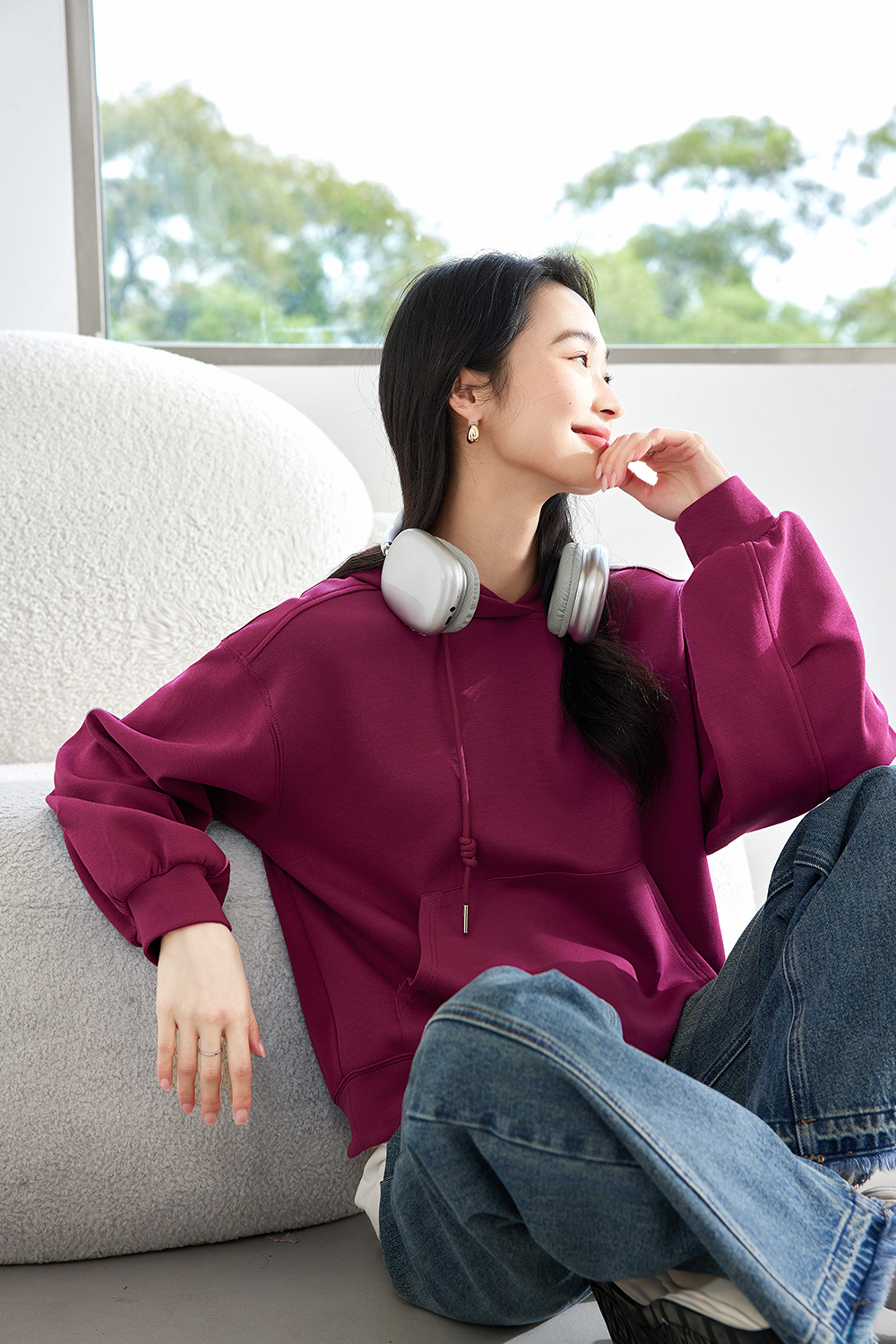 Lazy American Style Casual Hoodie Sweatshirt-VIMLYSTORE