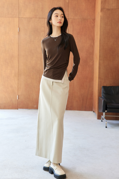 Faux Two-Piece Knitted Base Layer