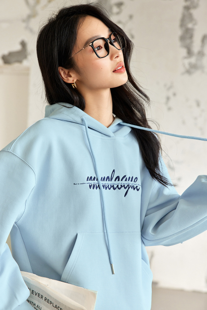 Letter American style hooded sweatshirt