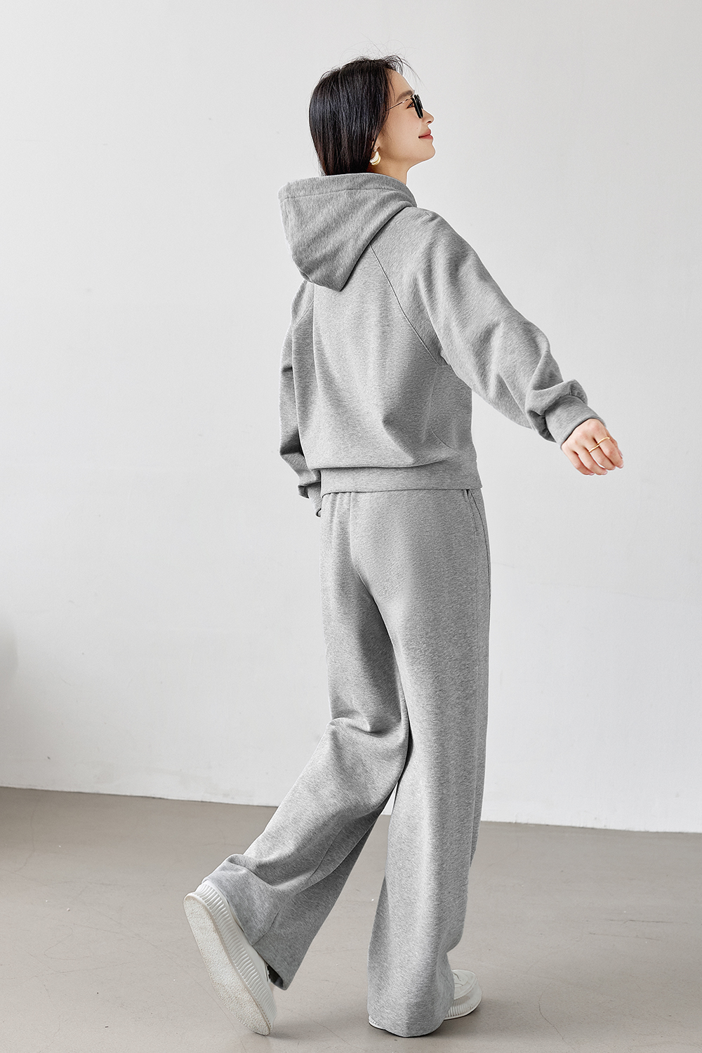 Casual embroidered sweatshirt suit-VIMLYSTORE