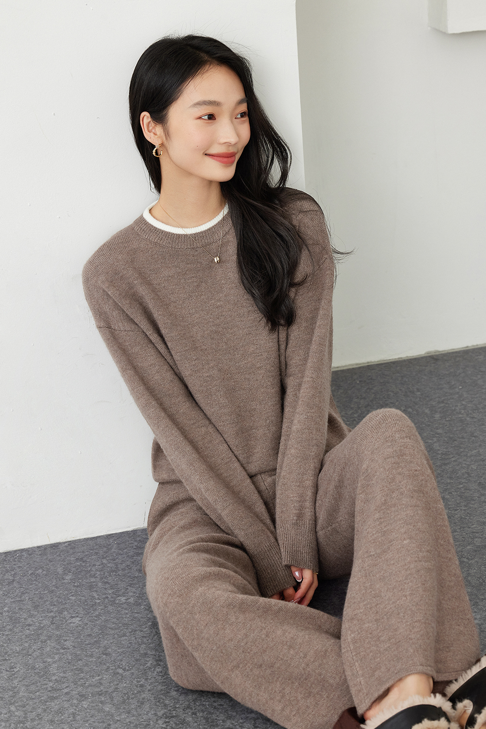 Textured Wool Blend Suit-VIMLYSTORE