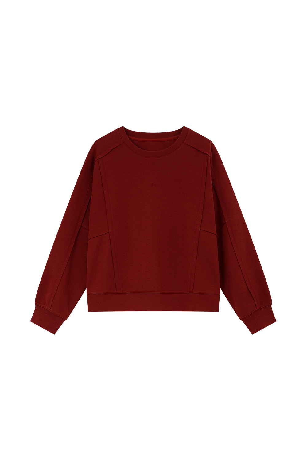 Fashionable Wine Red Embroidered Sweatshirt-VIMLYSTORE