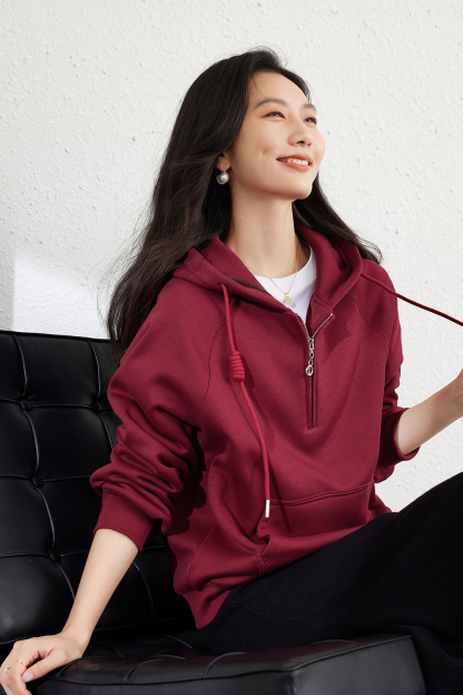 Half-Zip Hooded Sweatshirt