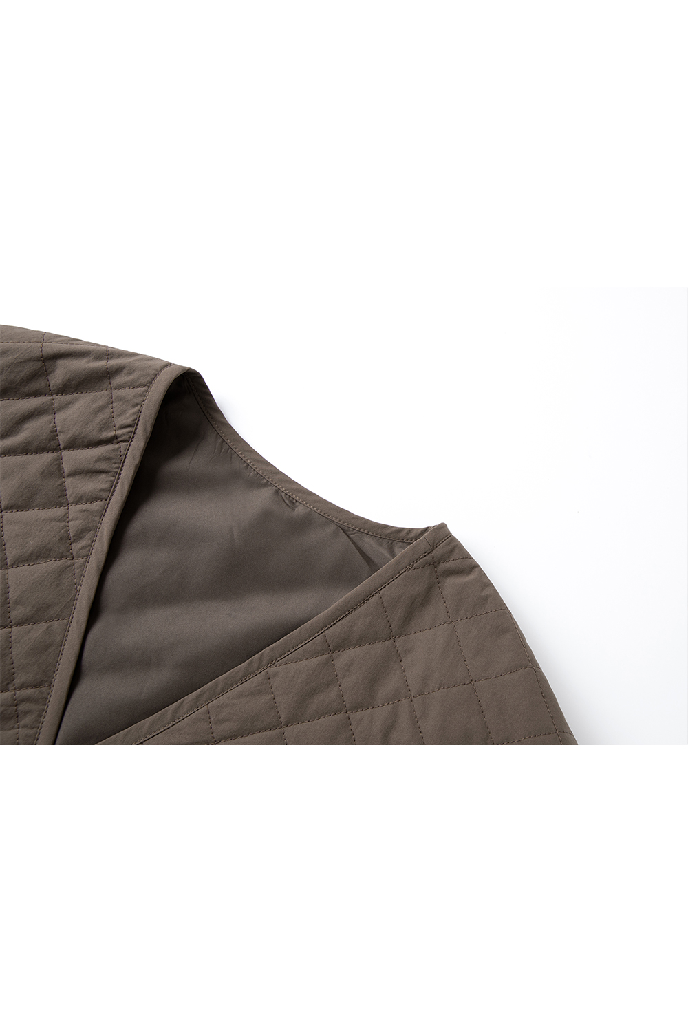 Classic Brown Diamond-Quilted Padded Set