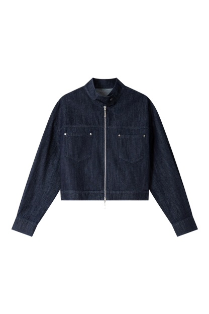 Neckline Design Denim Jacket