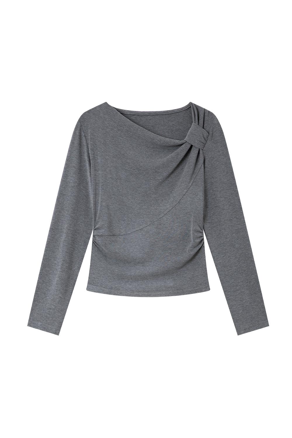 Simple Knotted Long-Sleeved T-Shirt