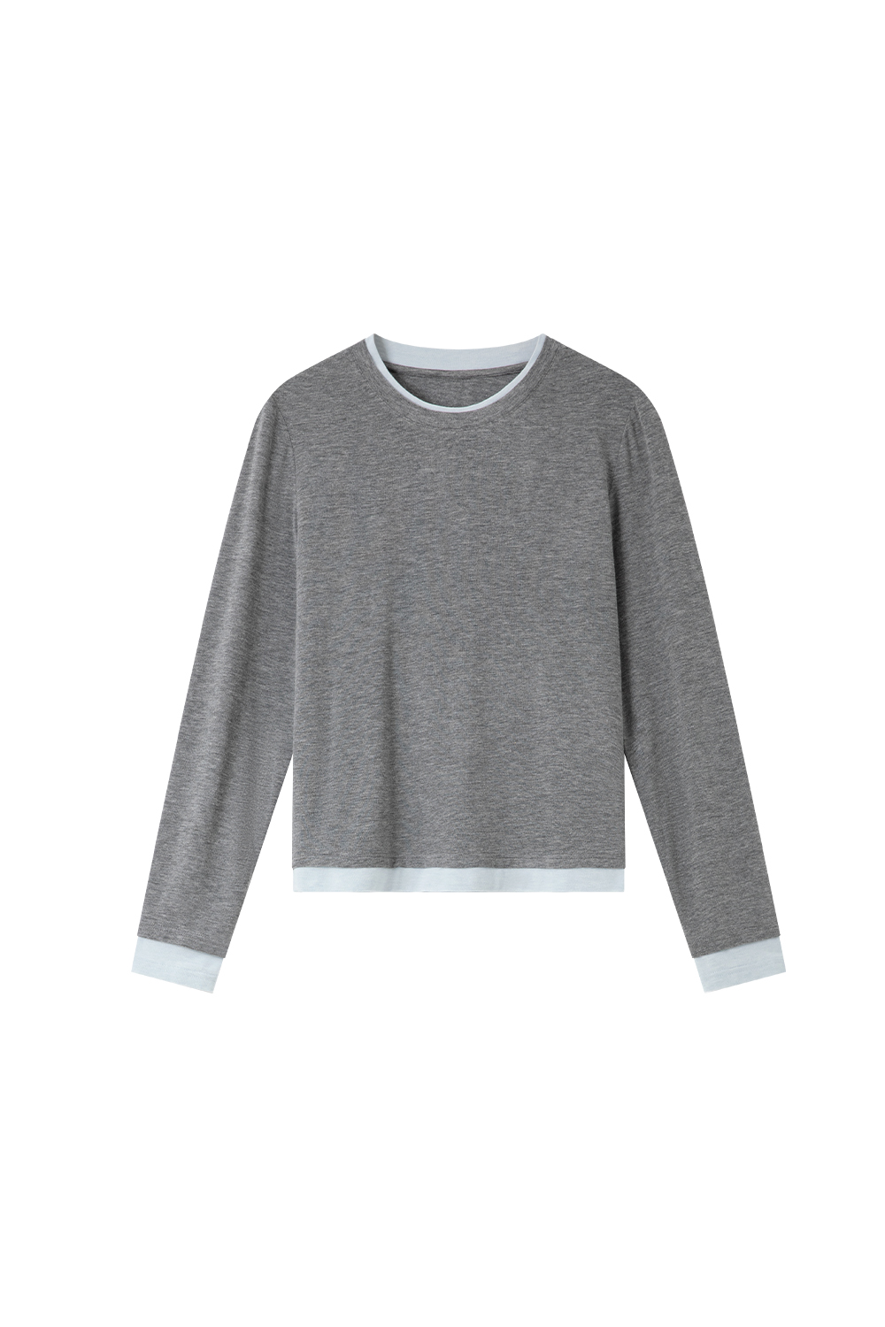 Contrast Color Round Neck T-Shirt
