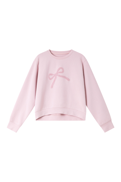 Sequined Bow Sweatshirt