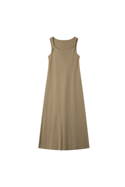 Knitted Suspender Long Dress