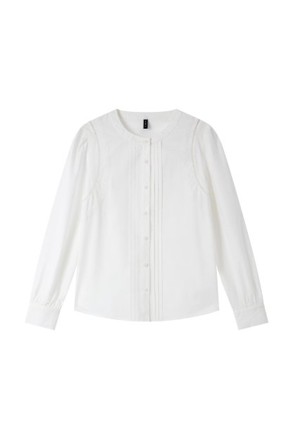 Fine Pleated Long Sleeved Shirt
