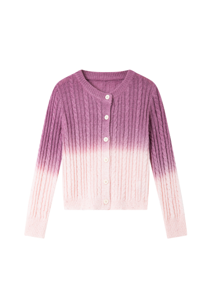 Romantic Gradient Knitted Cardigan