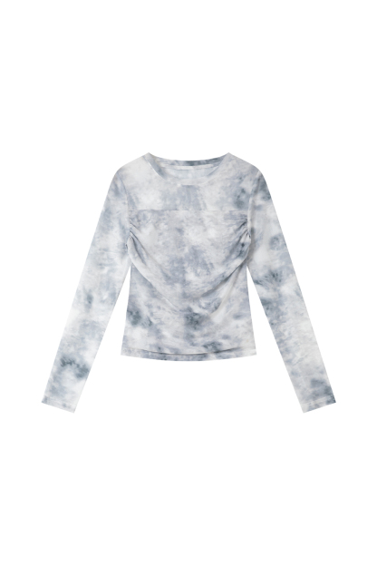Smudge-dyed Knitted T-shirt