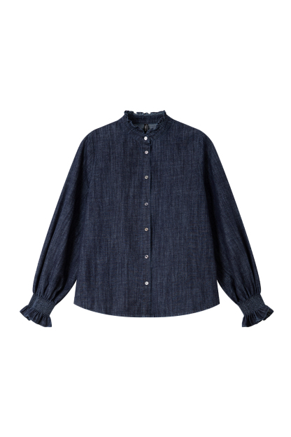 Pure Cotton Ruffled Shirt