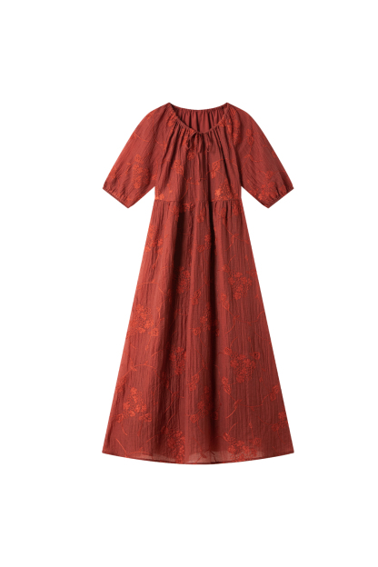 Embroidered Texture Dress