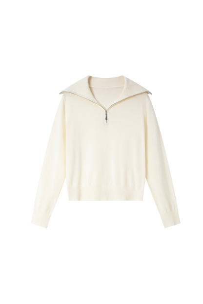 Simple Zippered Knitwear