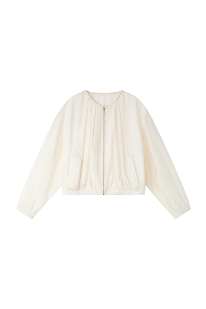 Lyocell Crew Neck Jacket