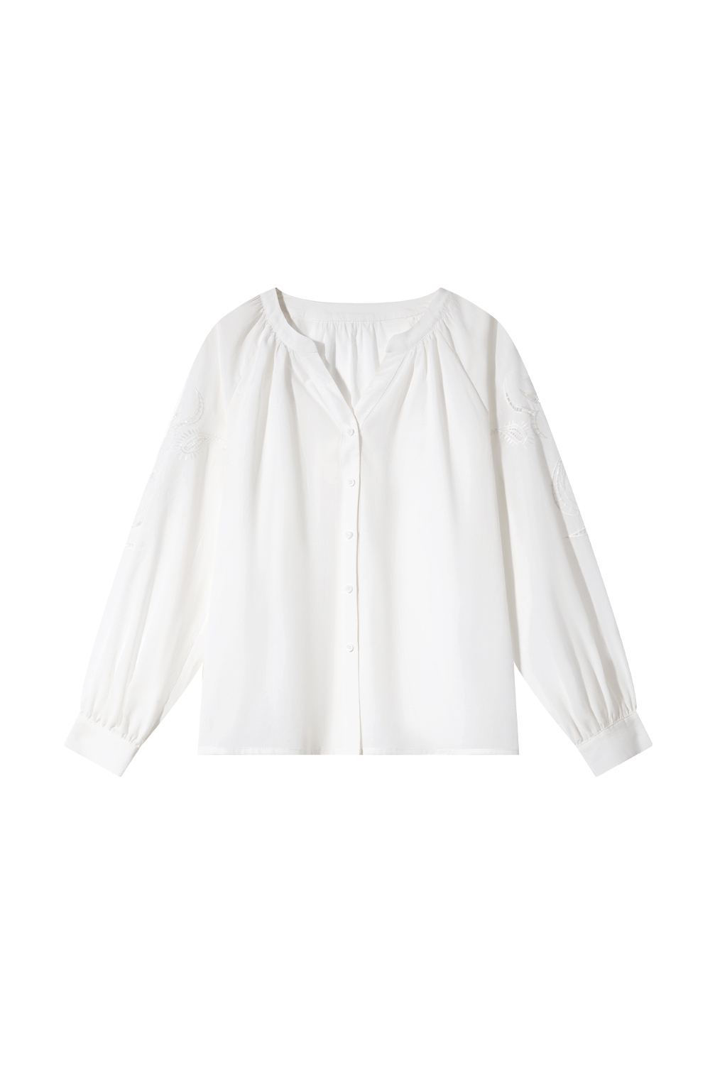 French Hollow Embroidered Shirt