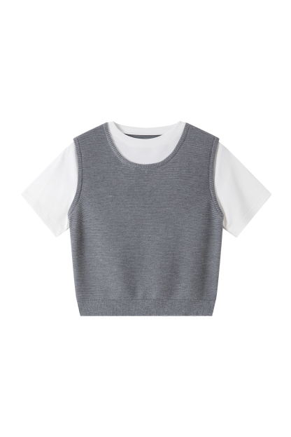 Simple Knit Overlay Top