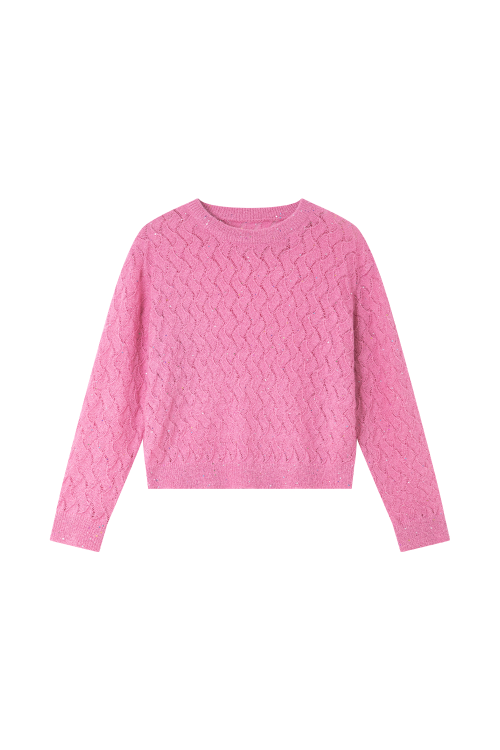 Argyle Pattern Hollow Sweater