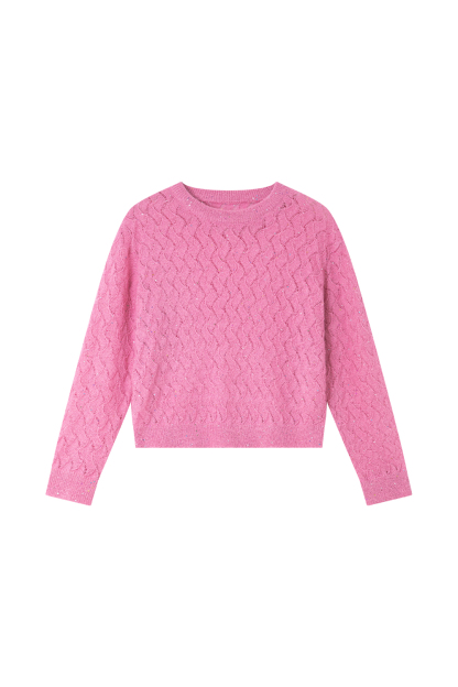 Argyle Pattern Hollow Sweater