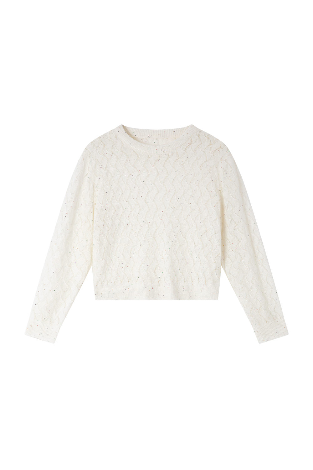 Argyle Pattern Hollow Sweater