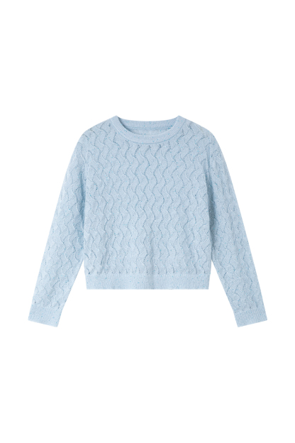Argyle Pattern Hollow Sweater
