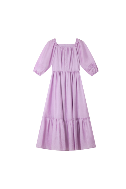 Elegant Square Neck Dress
