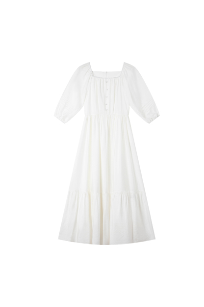 Elegant Square Neck Dress