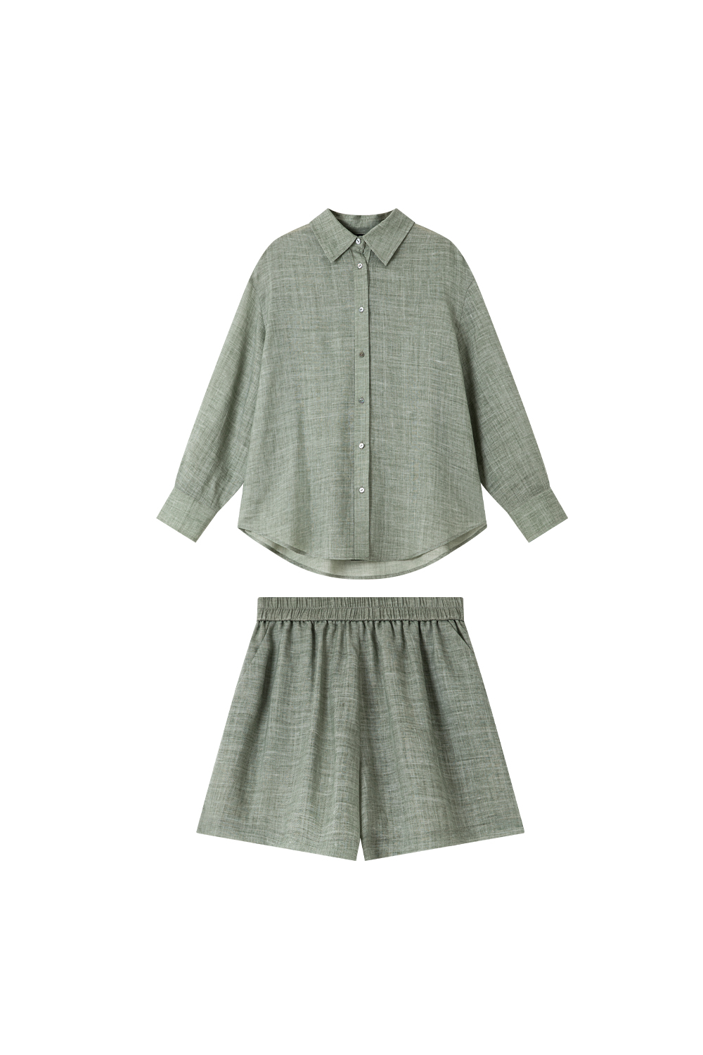 Ramie Tencel Shirt Suit