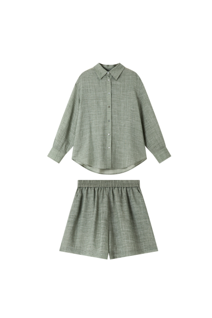 Ramie Tencel Shirt Suit